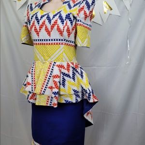 African Print Skirt Set